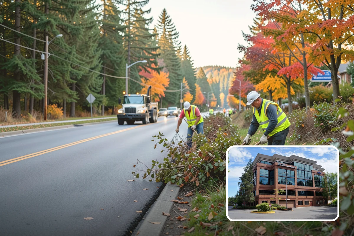 Trash Can Installation in Mountlake Terrace, Snohomish County, WA - Reduces litter by placing receptacles where the public needs them