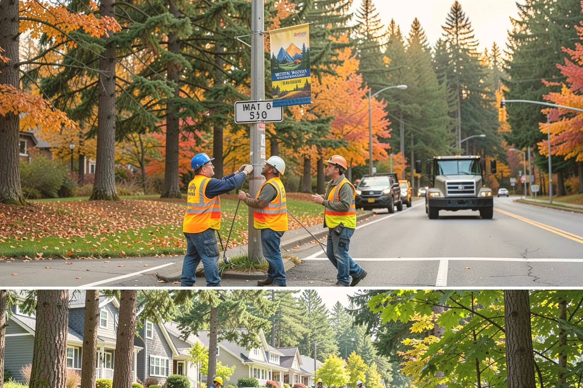 Trash Can Installation in Normandy Park, King County, WA - Installations run year-round, often expanded ahead of the busy summer park season when litter volumes peak.