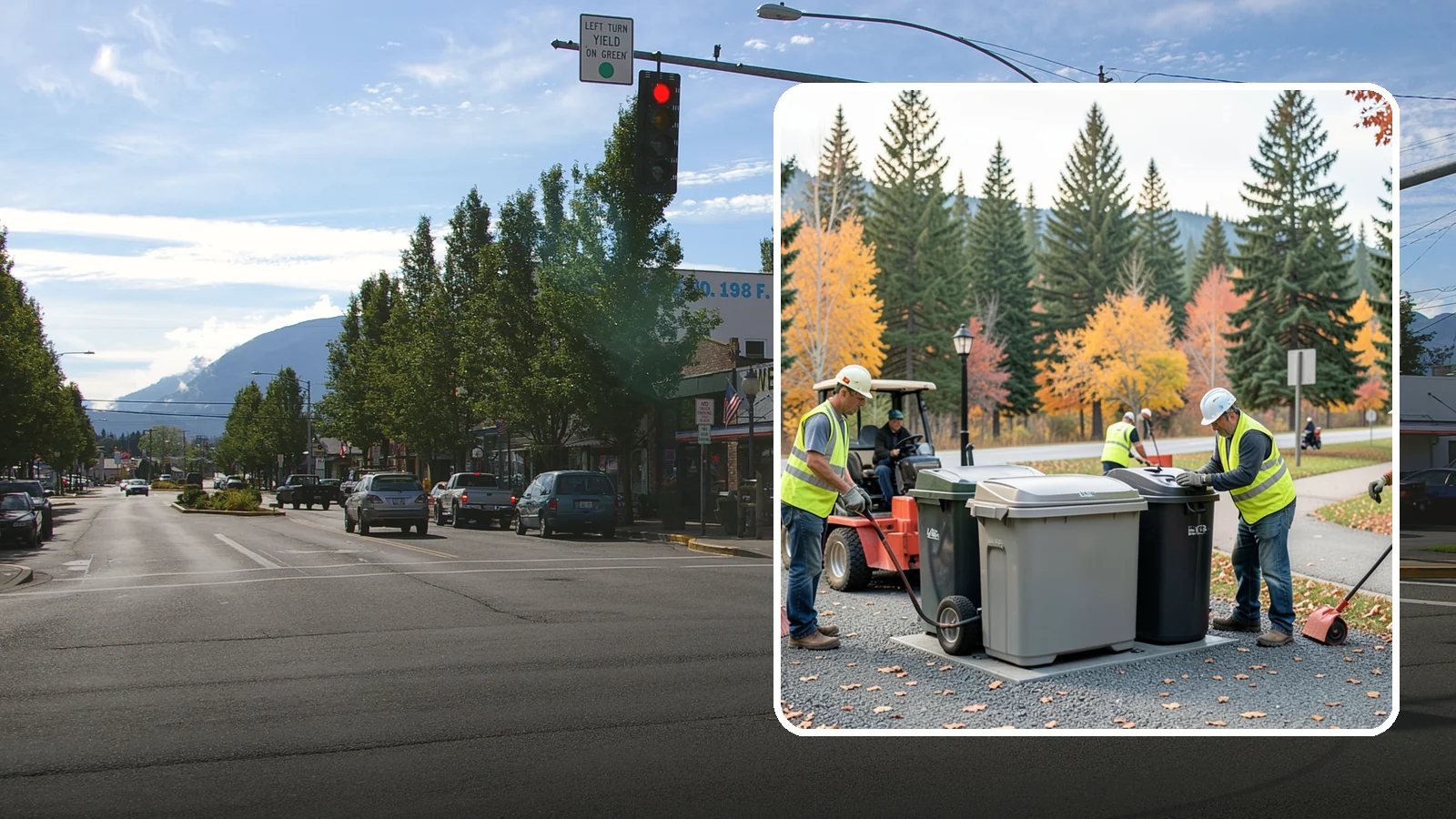 Trash Can Installation in North Bend, King County, WA - We install anchored waste receptacles with animal-resistant lids at parks, trails, and streetscapes.