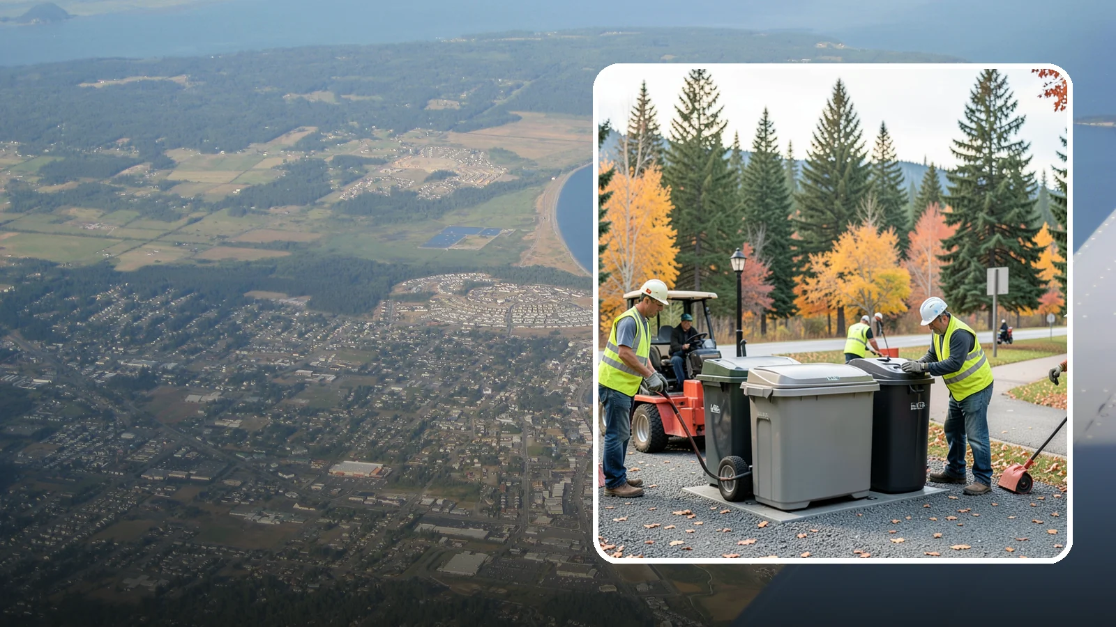 Trash Can Installation in Oak Harbor, Island County, WA - We install anchored waste receptacles with animal-resistant lids at parks, trails, and streetscapes.