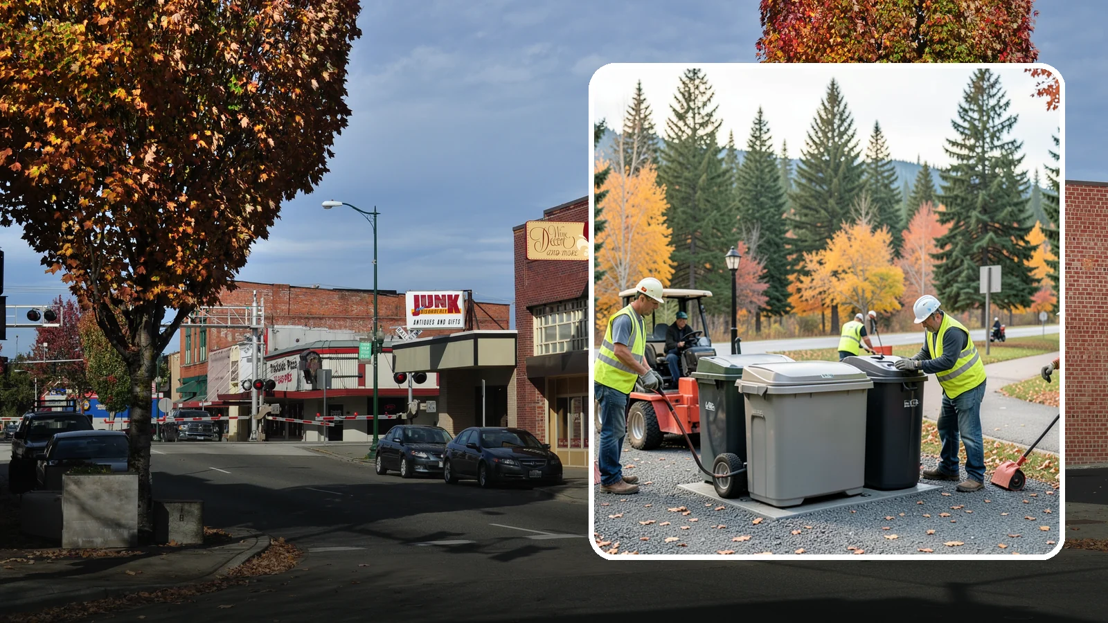 Trash Can Installation in Puyallup, Pierce County, WA - We install anchored waste receptacles with animal-resistant lids at parks, trails, and streetscapes.