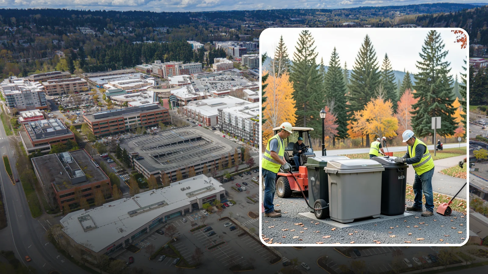 Trash Can Installation in Redmond, King County, WA - We install anchored waste receptacles with animal-resistant lids at parks, trails, and streetscapes.