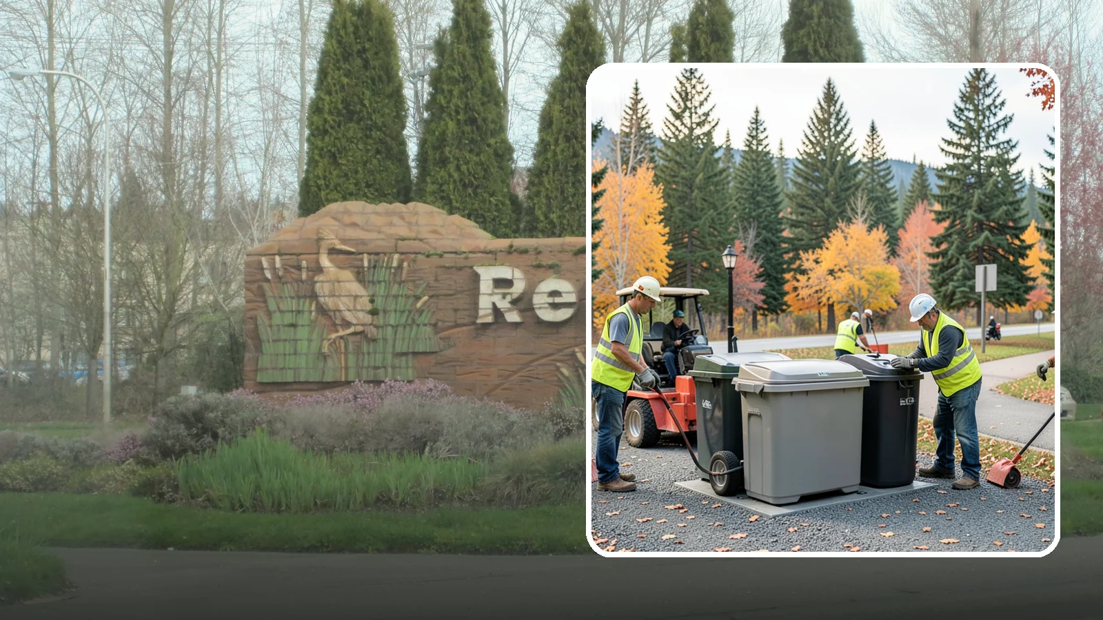 Trash Can Installation in Renton, King County, WA - We install anchored waste receptacles with animal-resistant lids at parks, trails, and streetscapes.