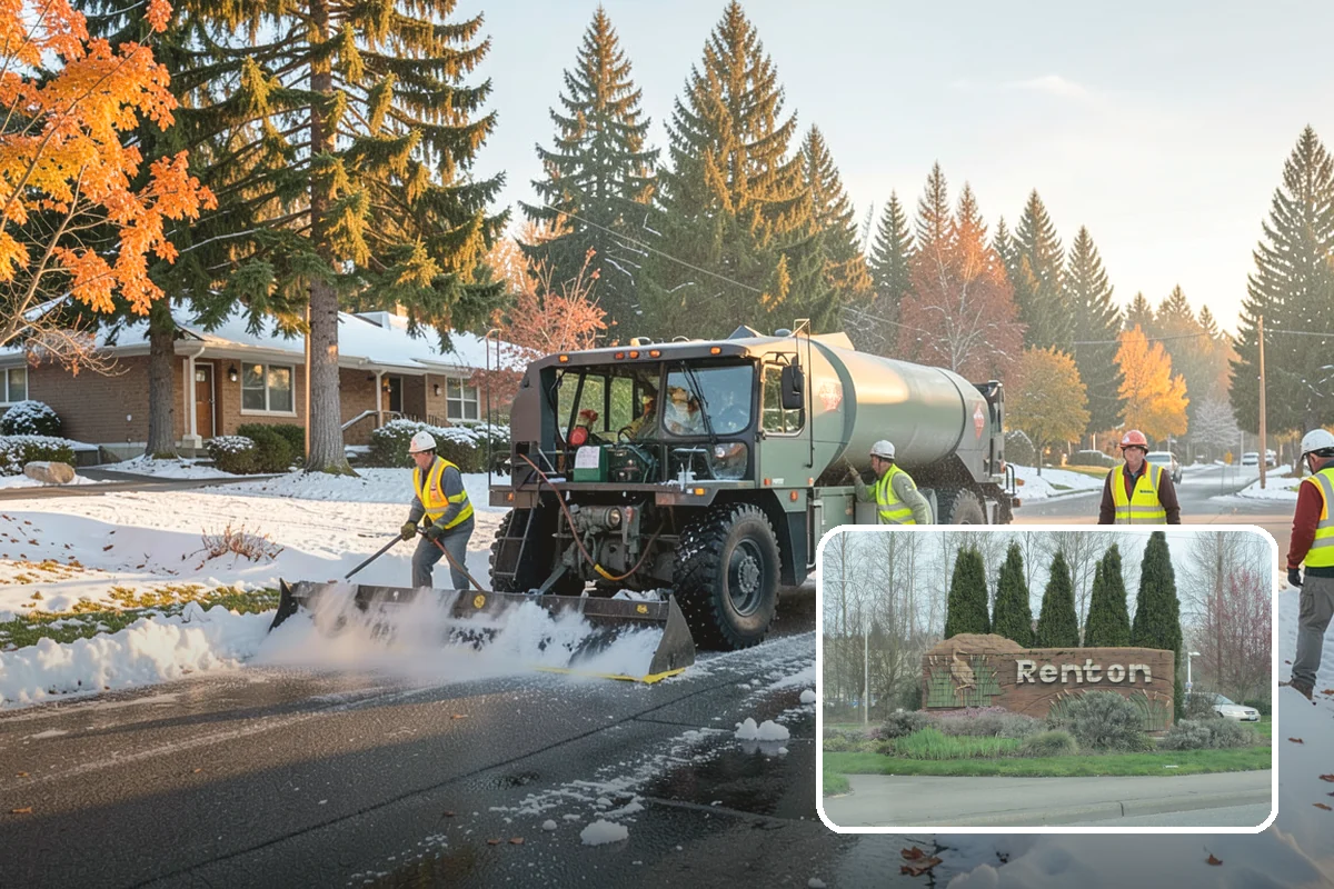 Trash Can Installation in Renton, King County, WA - Reduces litter by placing receptacles where the public needs them