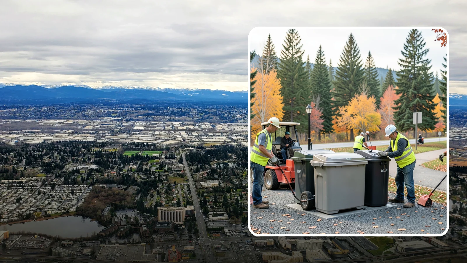 Trash Can Installation in SeaTac, King County, WA - We install anchored waste receptacles with animal-resistant lids at parks, trails, and streetscapes.