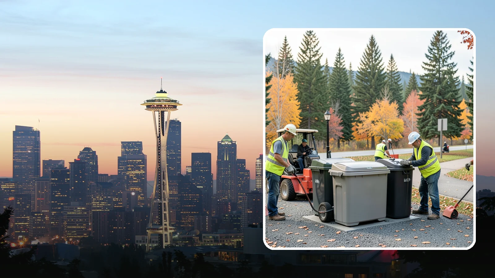 Trash Can Installation in Seattle, King County, WA - We install anchored waste receptacles with animal-resistant lids at parks, trails, and streetscapes.