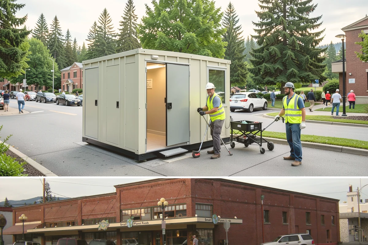 Trash Can Installation in Sedro-Woolley, Skagit County, WA - Installations run year-round, often expanded ahead of the busy summer park season when litter volumes peak.