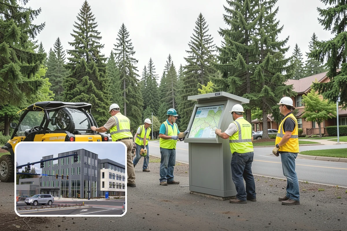 Trash Can Installation in Shoreline, King County, WA - Reduces litter by placing receptacles where the public needs them