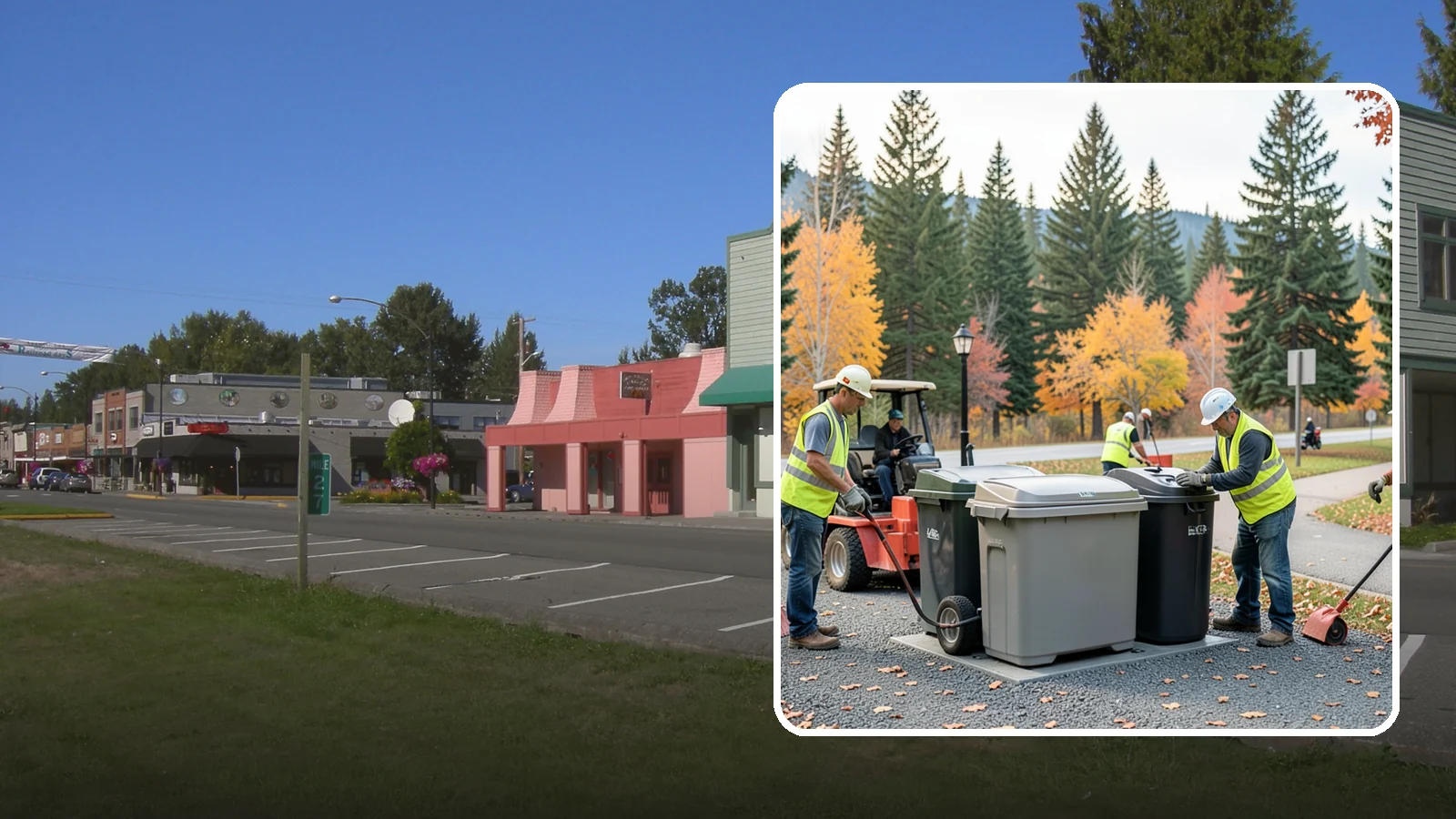 Trash Can Installation in Snoqualmie, King County, WA - We install anchored waste receptacles with animal-resistant lids at parks, trails, and streetscapes.