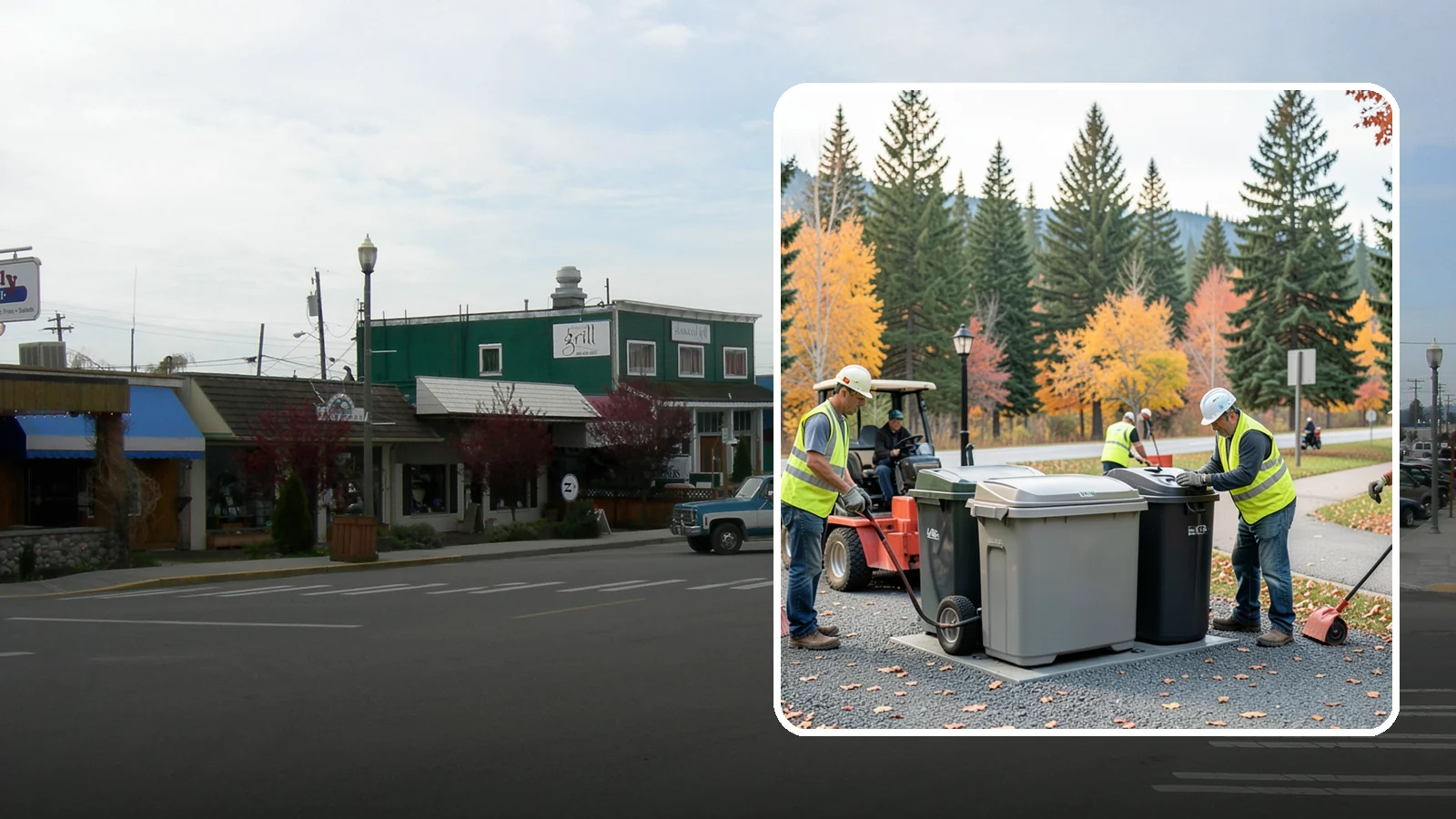 Trash Can Installation in Stanwood, Snohomish County, WA - We install anchored waste receptacles with animal-resistant lids at parks, trails, and streetscapes.