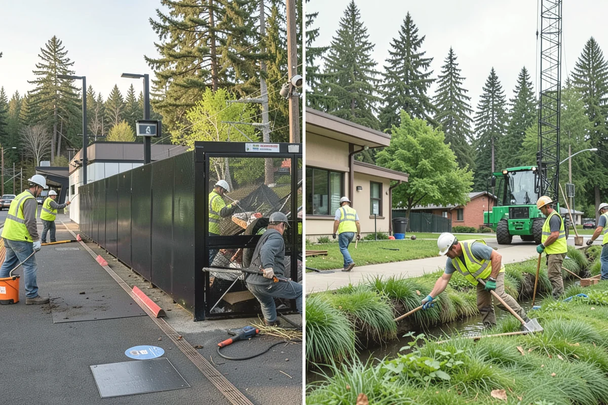 Trash Can Installation in Steilacoom, Pierce County, WA - Confirm receptacle models, quantities, and placement plan