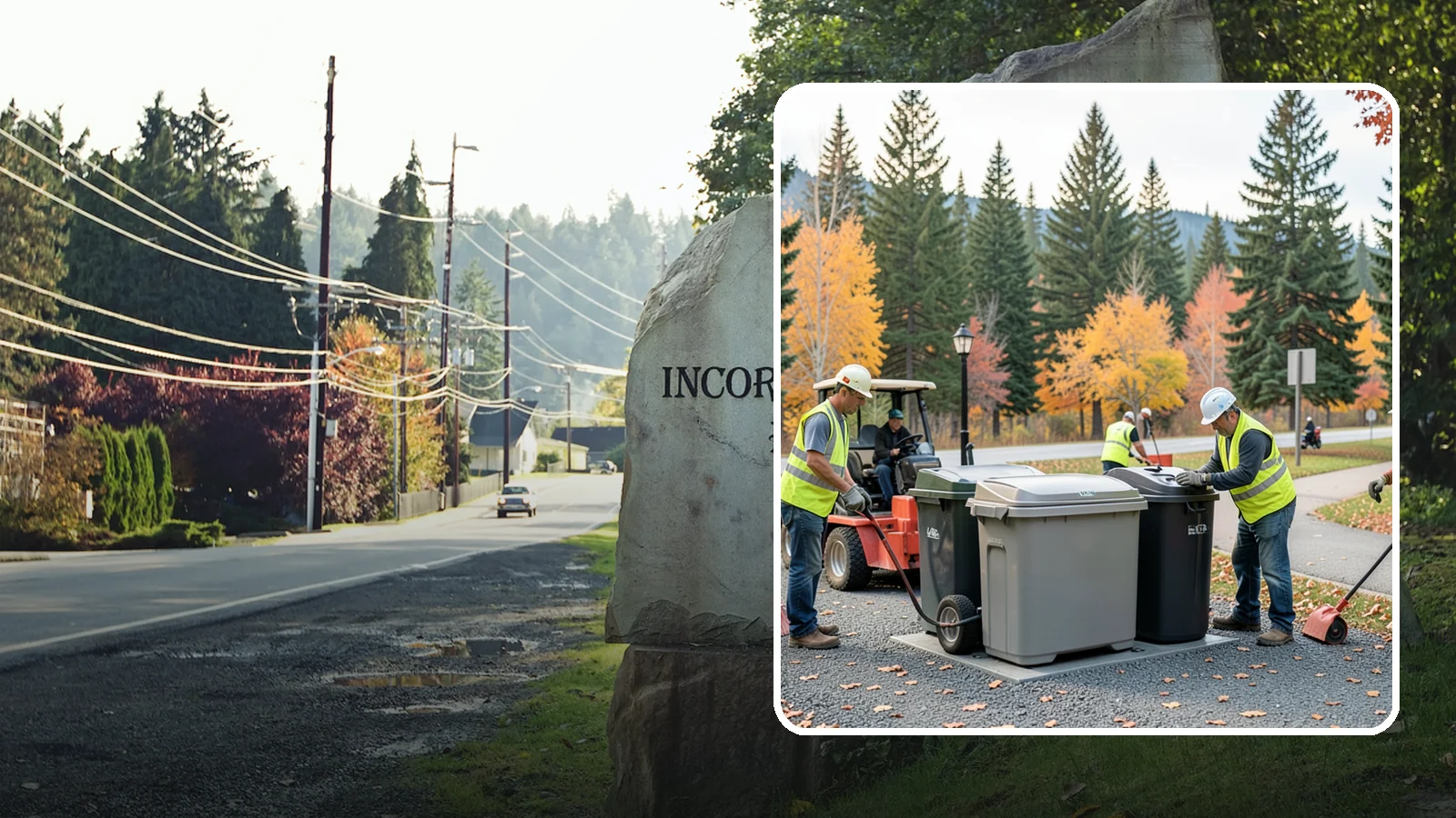 Trash Can Installation in Wilkeson, Pierce County, WA - We install anchored waste receptacles with animal-resistant lids at parks, trails, and streetscapes.