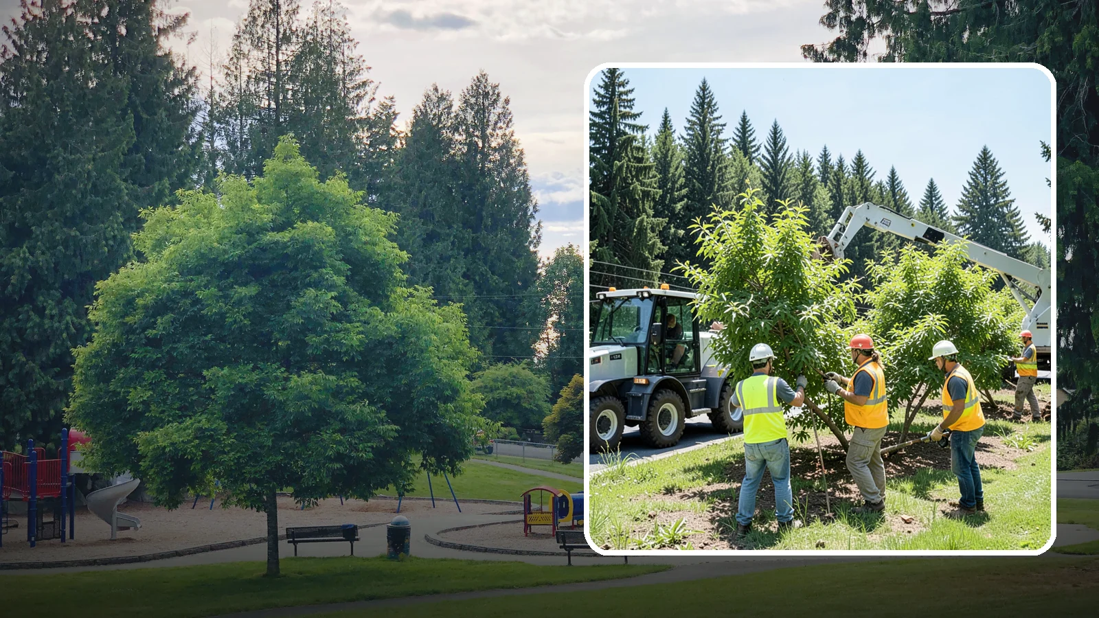 Tree Inventory in Bonney Lake, Pierce County, WA - GPS-based inventory of public trees capturing species, size, condition, and maintenance needs to power your urban forestry...