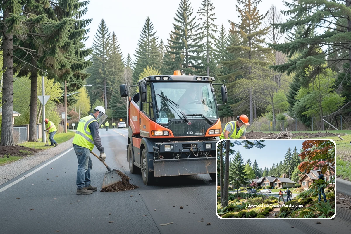 Tree Mulching in Edgewood, Pierce County, WA - Conserves soil moisture and suppresses weeds