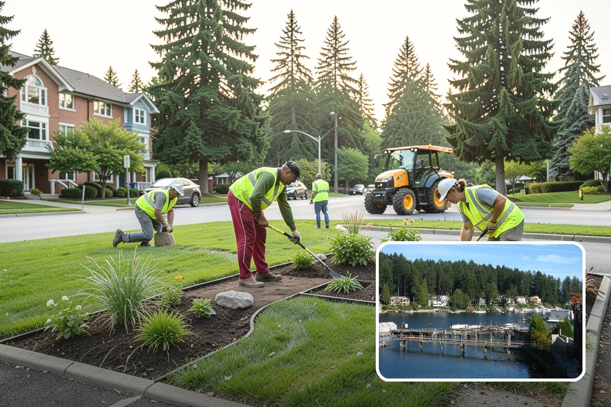 Tree Mulching in Gig Harbor, Pierce County, WA - Conserves soil moisture and suppresses weeds