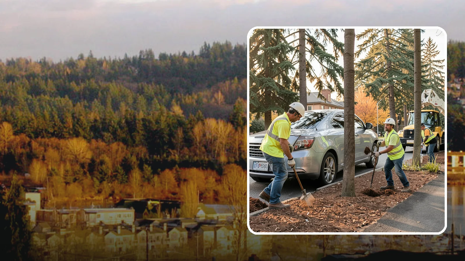 Tree Mulching in Kenmore, King County, WA - Installation and refresh of mulch rings around public trees to conserve moisture, suppress weeds, and protect trunks from...