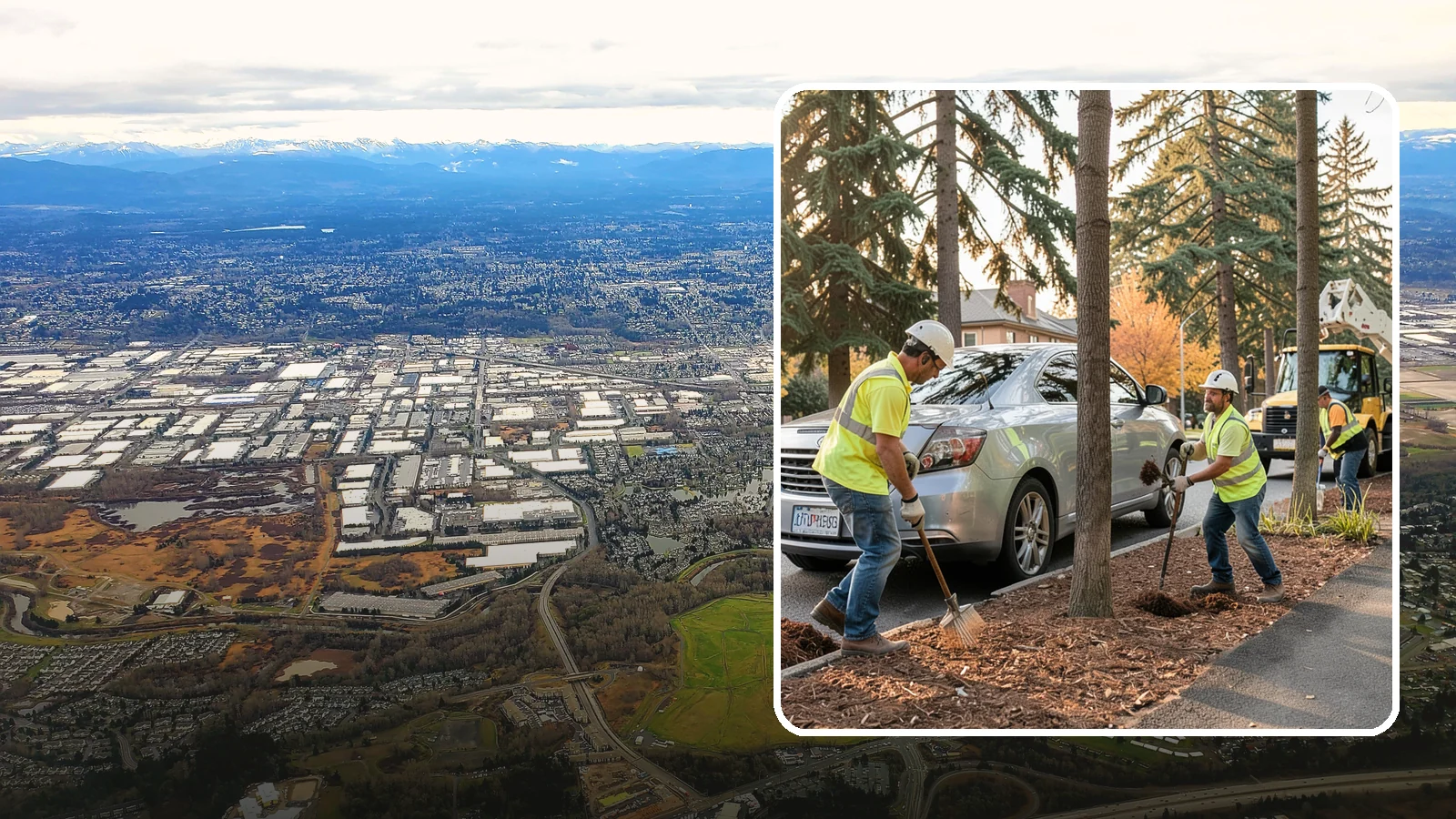 Tree Mulching in Kent, King County, WA - Installation and refresh of mulch rings around public trees to conserve moisture, suppress weeds, and protect trunks from...