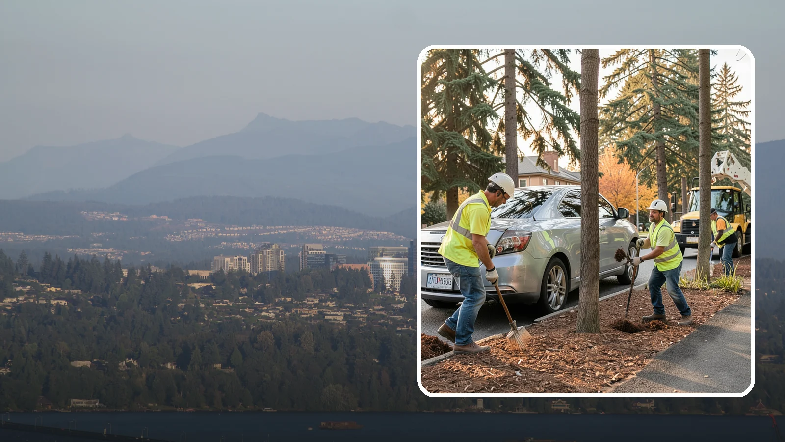 Tree Mulching in Medina, King County, WA - Installation and refresh of mulch rings around public trees to conserve moisture, suppress weeds, and protect trunks from...