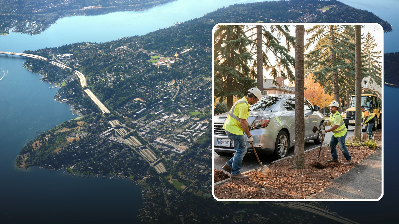 Tree Mulching in Mercer Island, King County, WA - Installation and refresh of mulch rings around public trees to conserve moisture, suppress weeds, and protect trunks from...