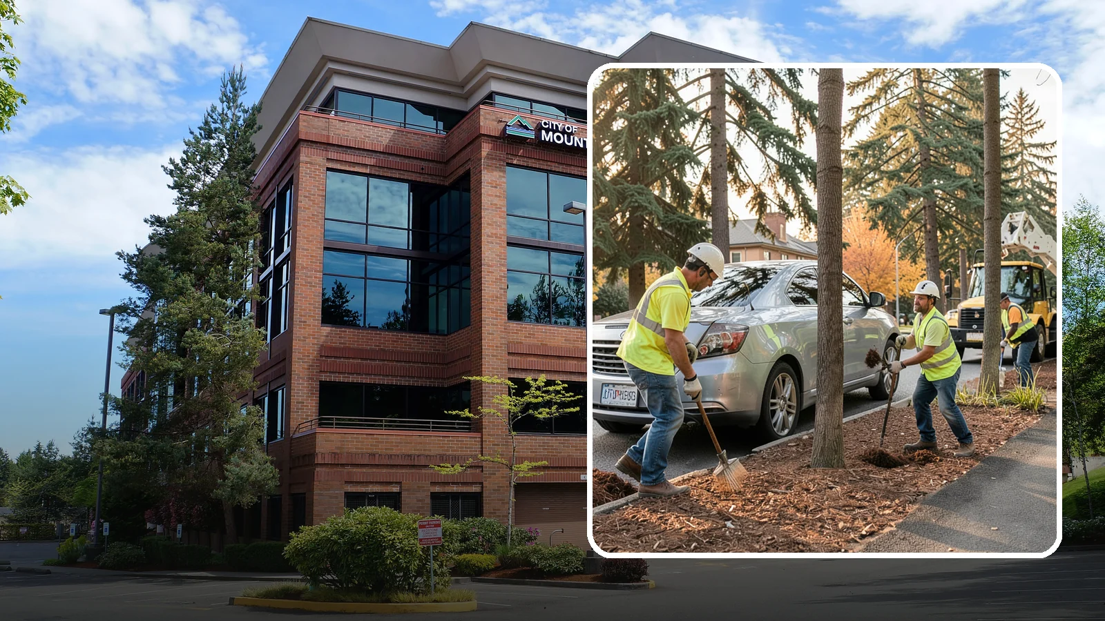 Tree Mulching in Mountlake Terrace, Snohomish County, WA - Installation and refresh of mulch rings around public trees to conserve moisture, suppress weeds, and protect trunks from...
