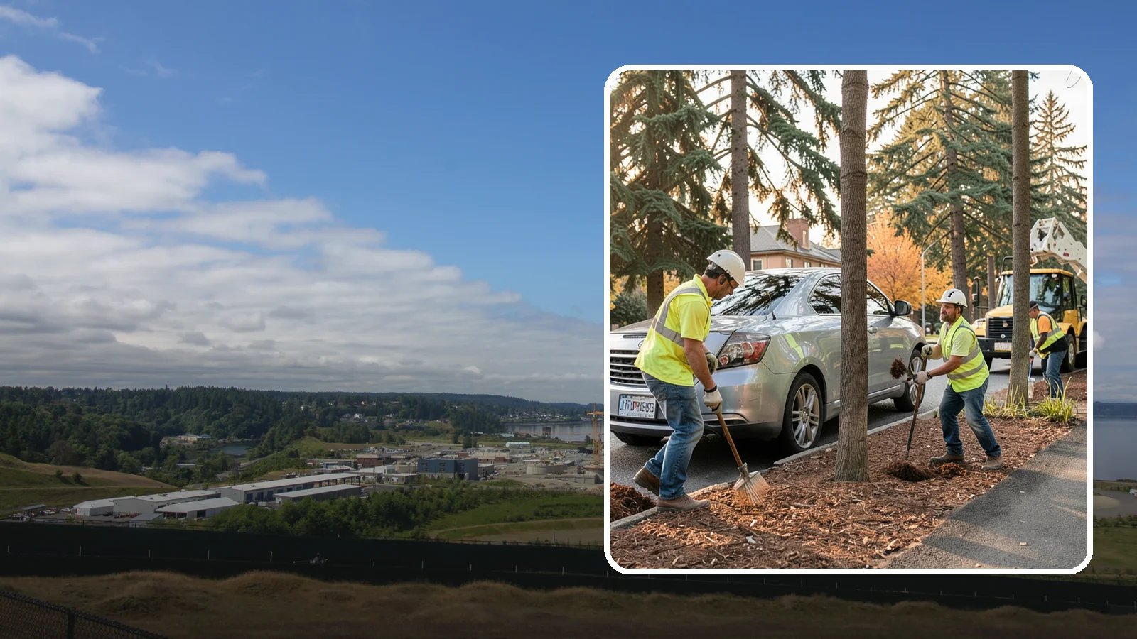 Tree Mulching in University Place, Pierce County, WA - Installation and refresh of mulch rings around public trees to conserve moisture, suppress weeds, and protect trunks from...