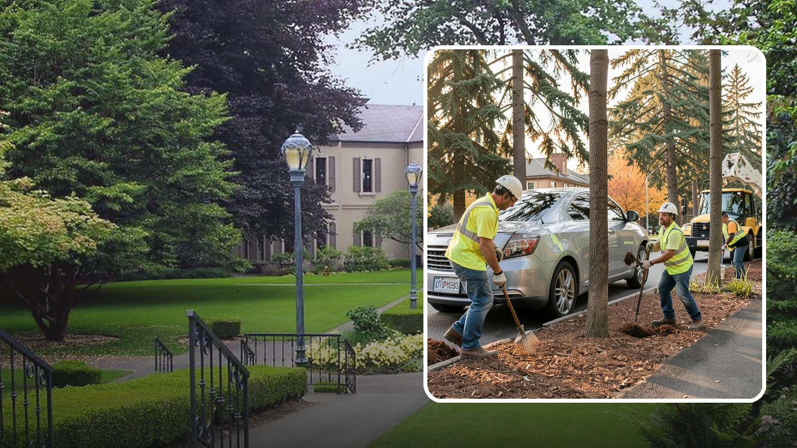 Tree Mulching in Woodinville, King County, WA - Installation and refresh of mulch rings around public trees to conserve moisture, suppress weeds, and protect trunks from...