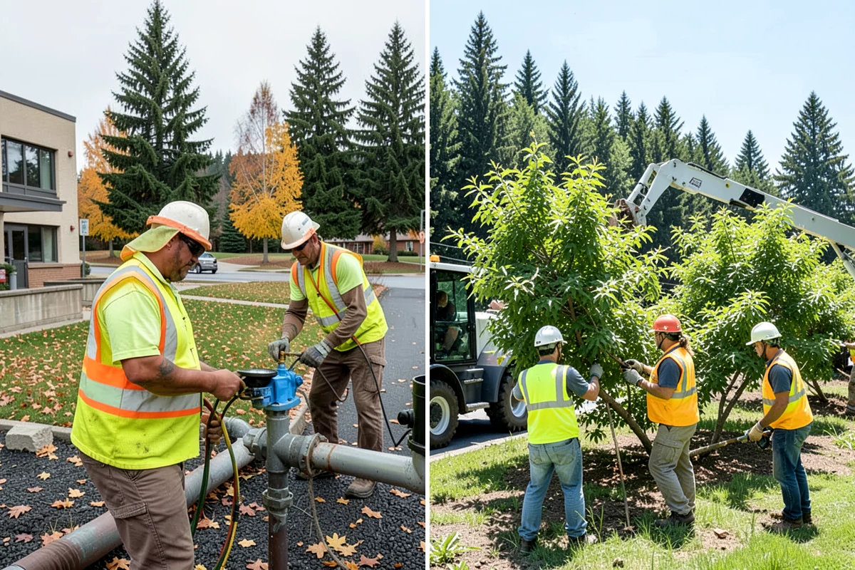 Tree Planting in Seattle, King County, WA - Site and species plan checked against utilities and clearances