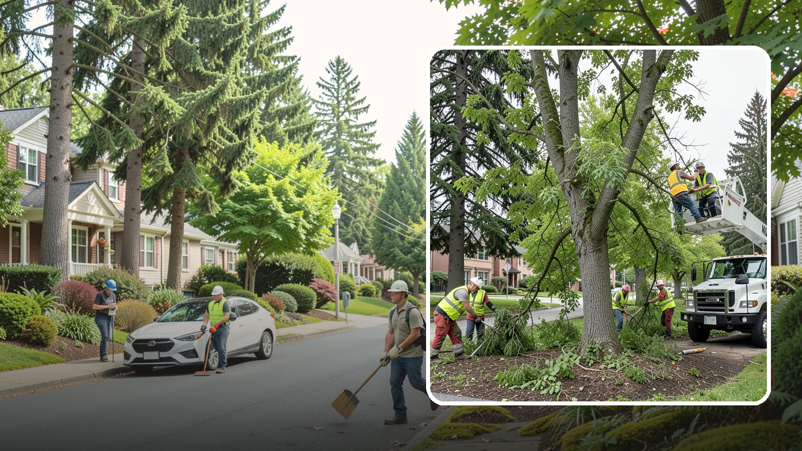 Tree Pruning in Beaux Arts Village, King County, WA - Structural and clearance pruning of landscape trees to support health, safety, and public sightlines.