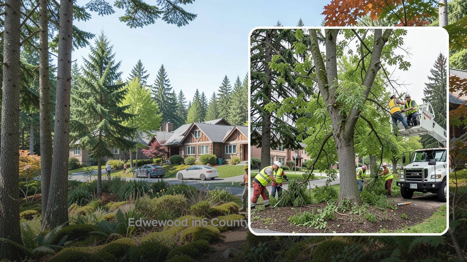 Tree Pruning in Edgewood, Pierce County, WA - Structural and clearance pruning of landscape trees to support health, safety, and public sightlines.