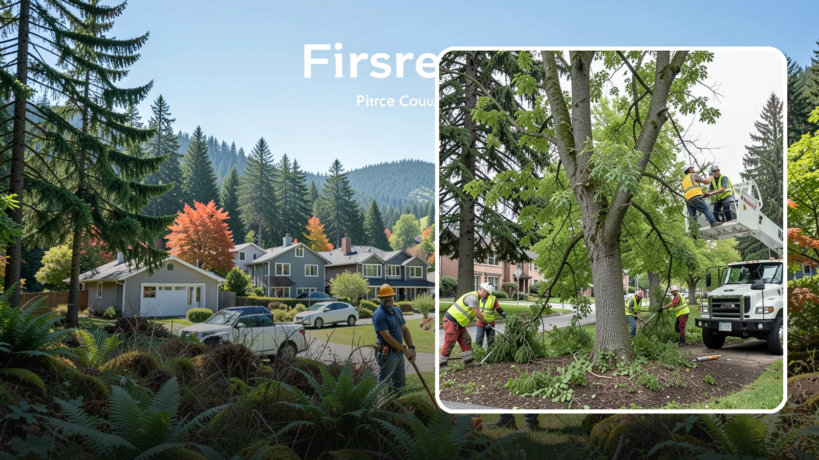 Tree Pruning in Fircrest, Pierce County, WA - Structural and clearance pruning of landscape trees to support health, safety, and public sightlines.