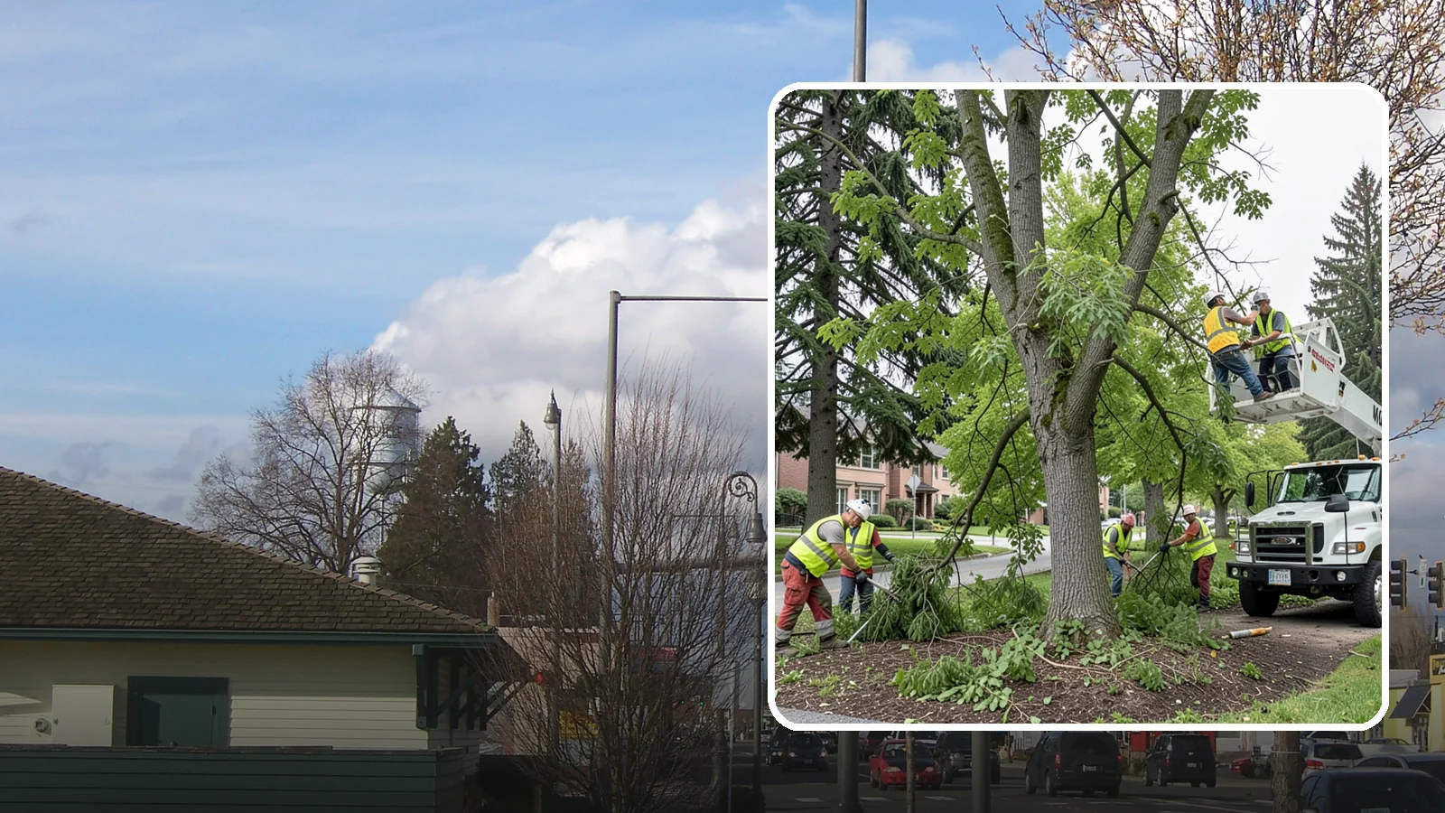 Tree Pruning in Marysville, Snohomish County, WA - Structural and clearance pruning of landscape trees to support health, safety, and public sightlines.