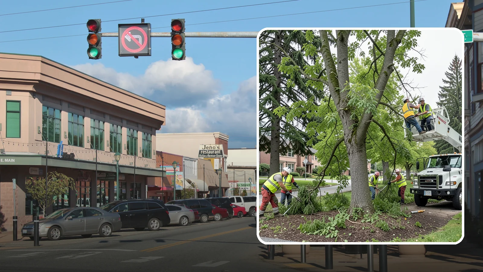 Tree Pruning in Monroe, Snohomish County, WA - Structural and clearance pruning of landscape trees to support health, safety, and public sightlines.