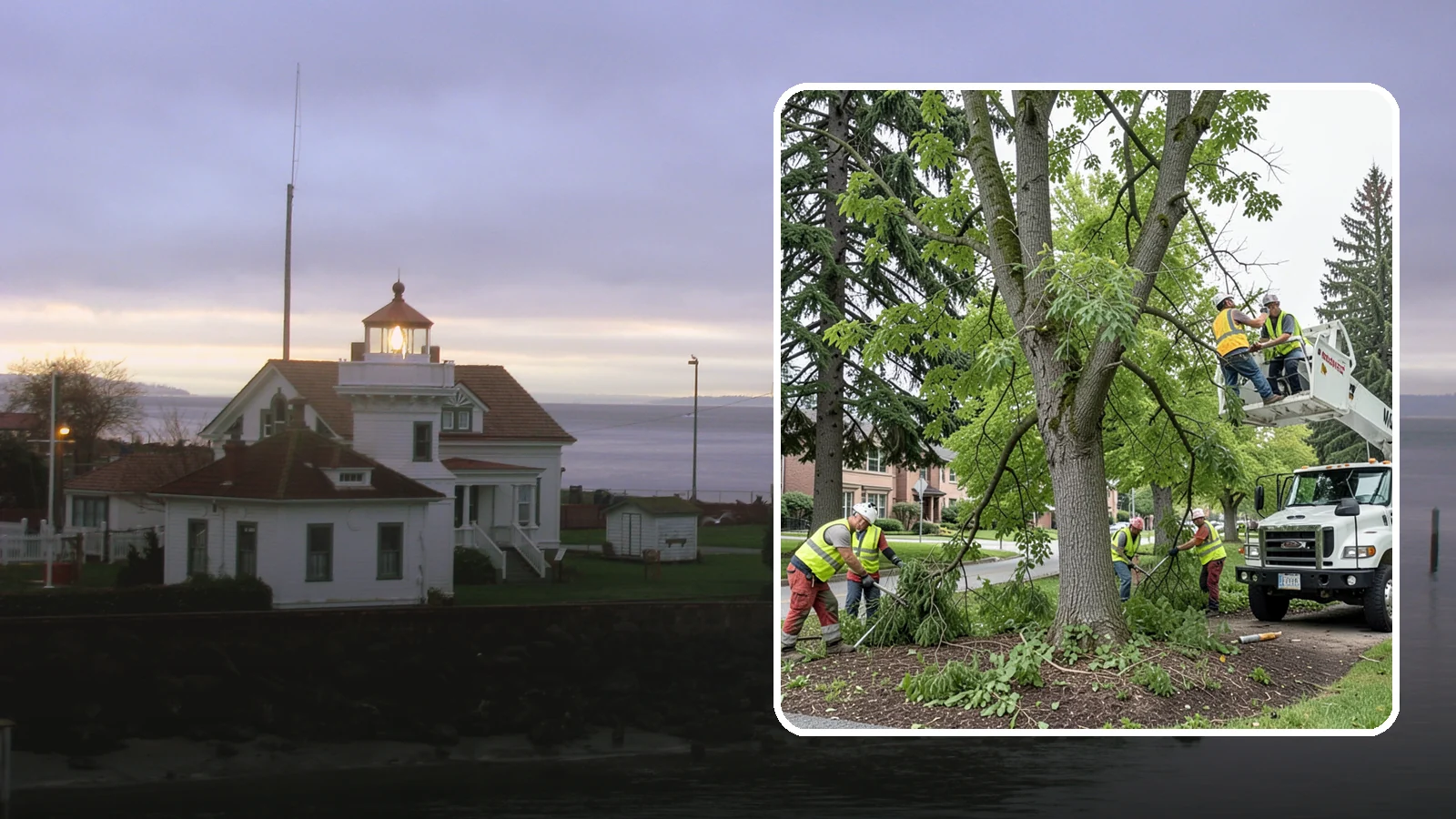 Tree Pruning in Mukilteo, Snohomish County, WA - Structural and clearance pruning of landscape trees to support health, safety, and public sightlines.