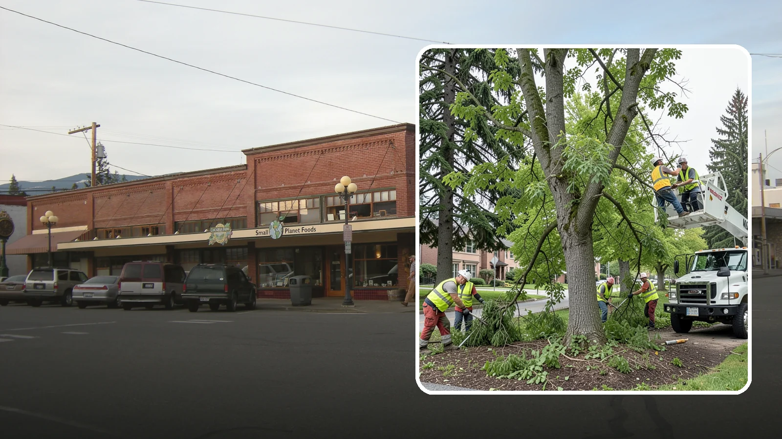 Tree Pruning in Sedro-Woolley, Skagit County, WA - Structural and clearance pruning of landscape trees to support health, safety, and public sightlines.