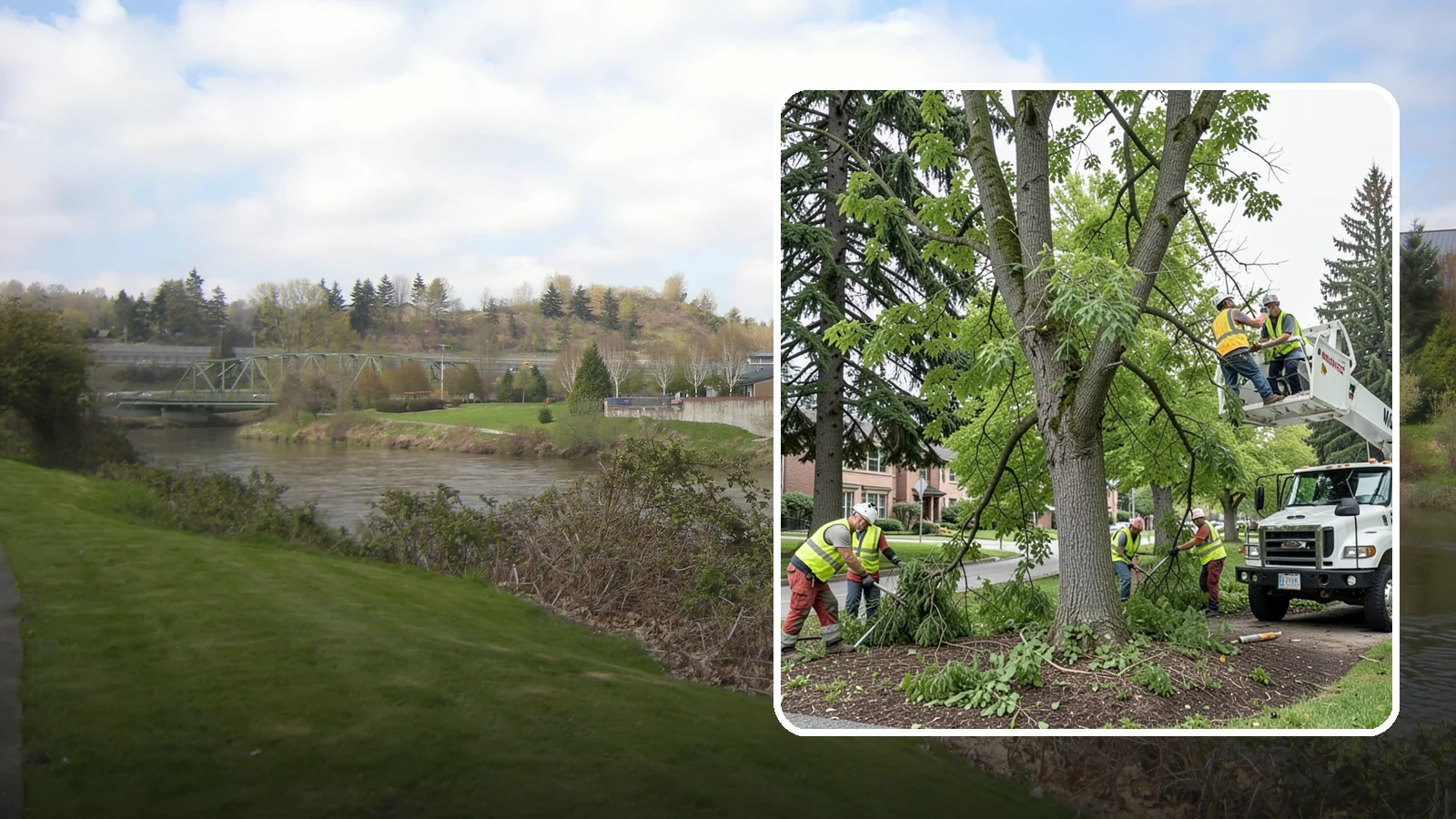 Tree Pruning in Tukwila, King County, WA - Structural and clearance pruning of landscape trees to support health, safety, and public sightlines.