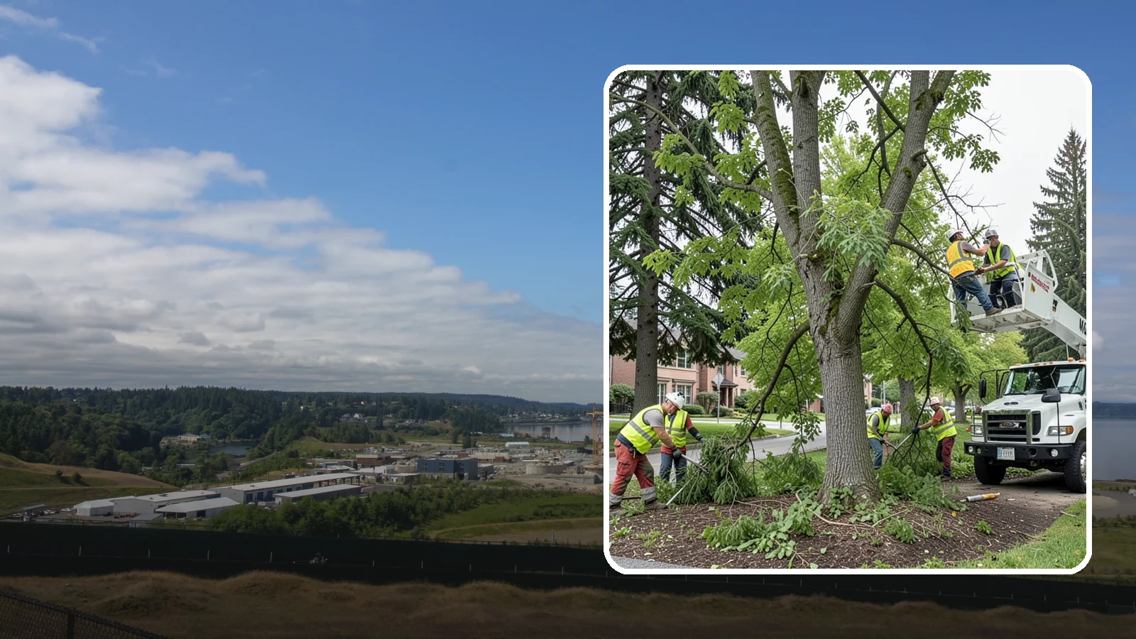Tree Pruning in University Place, Pierce County, WA - Structural and clearance pruning of landscape trees to support health, safety, and public sightlines.