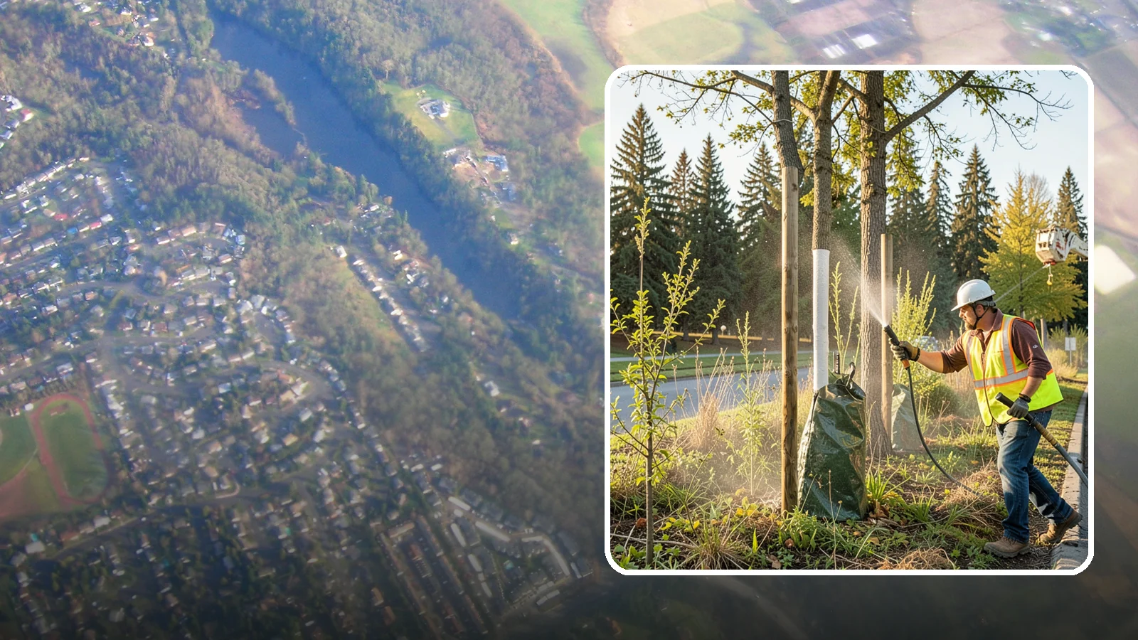 Tree Watering in Algona, King County, WA - Scheduled establishment watering of young public trees through their critical first seasons to protect your planting investment.