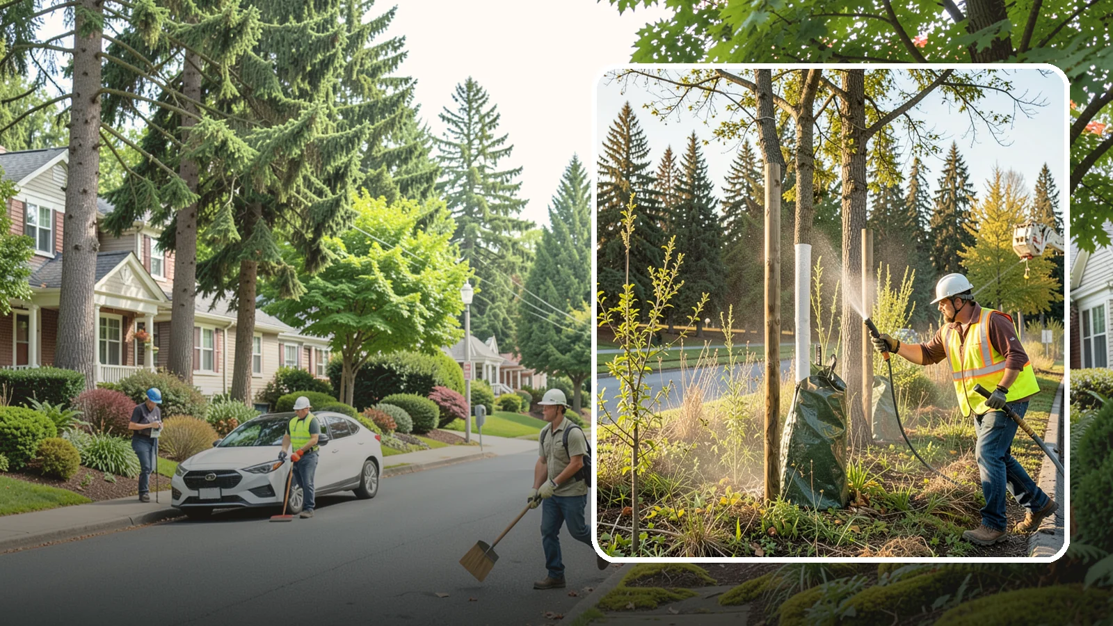 Tree Watering in Beaux Arts Village, King County, WA - Scheduled establishment watering of young public trees through their critical first seasons to protect your planting investment.