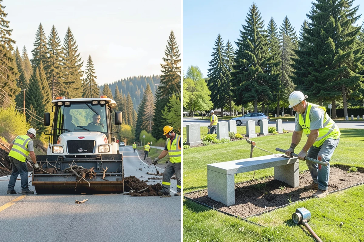 Tree Watering in Beaux Arts Village, King County, WA - Route and frequency plan for the young-tree population