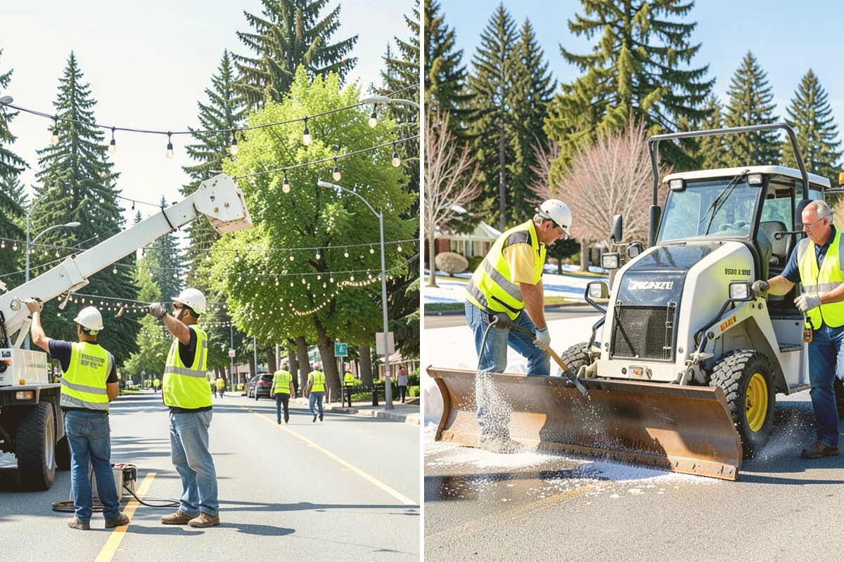 Tree Watering in Bellevue, King County, WA - Route and frequency plan for the young-tree population