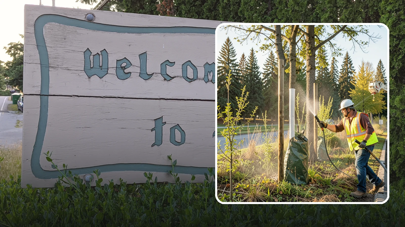 Tree Watering in Brier, Snohomish County, WA - Scheduled establishment watering of young public trees through their critical first seasons to protect your planting investment.