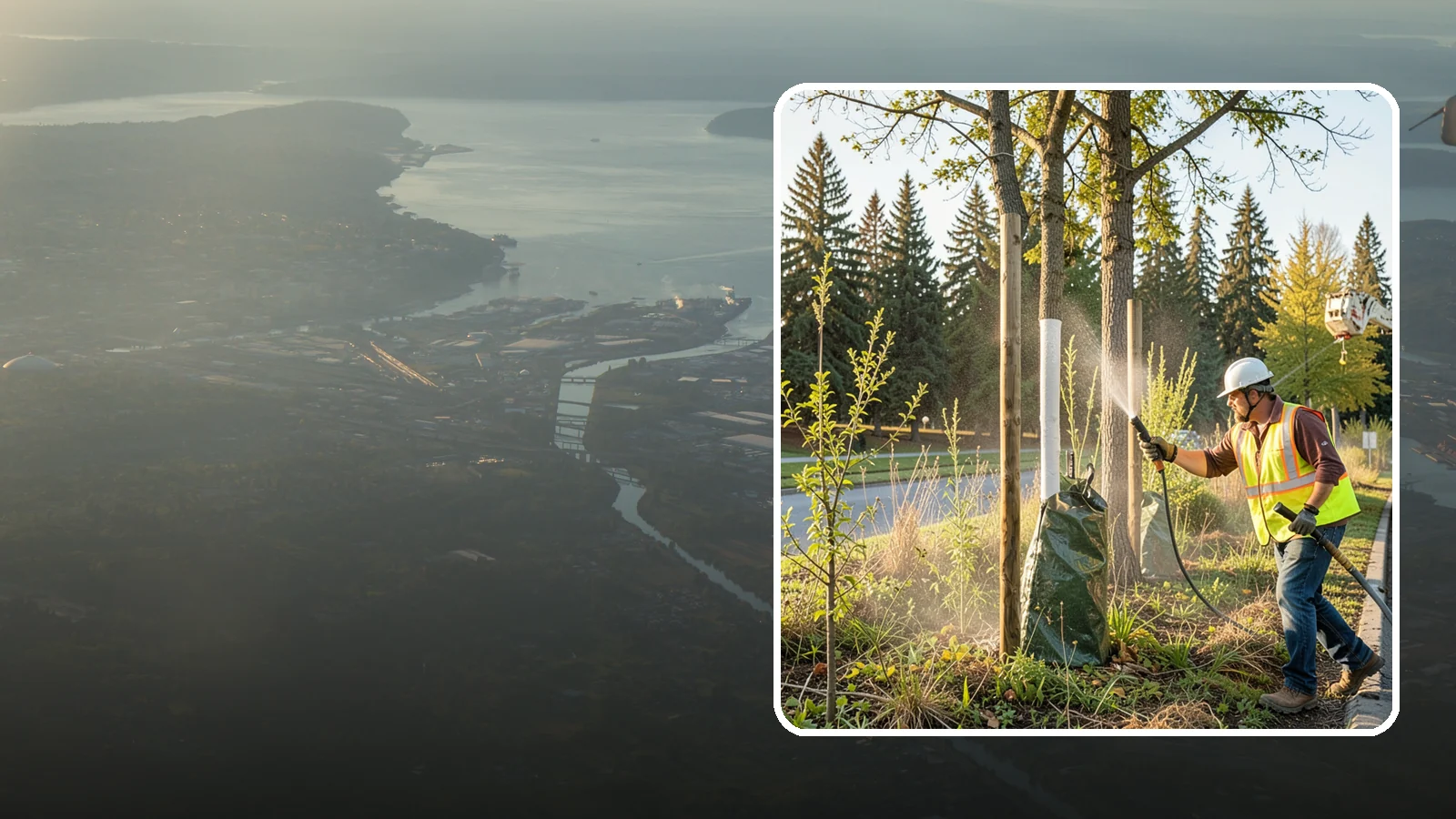 Tree Watering in Fife, Pierce County, WA - Scheduled establishment watering of young public trees through their critical first seasons to protect your planting investment.
