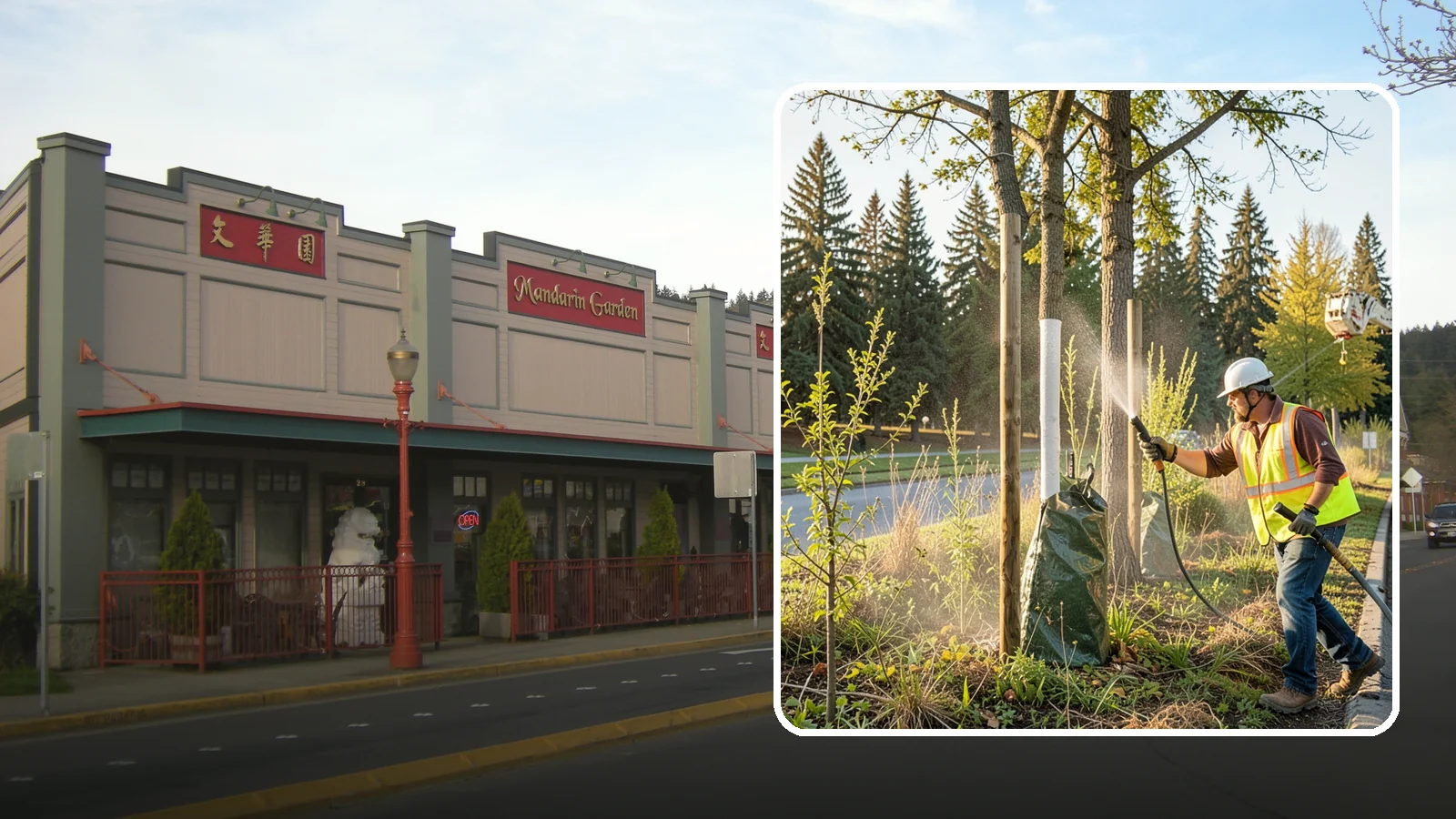 Tree Watering in Issaquah, King County, WA - Scheduled establishment watering of young public trees through their critical first seasons to protect your planting investment.