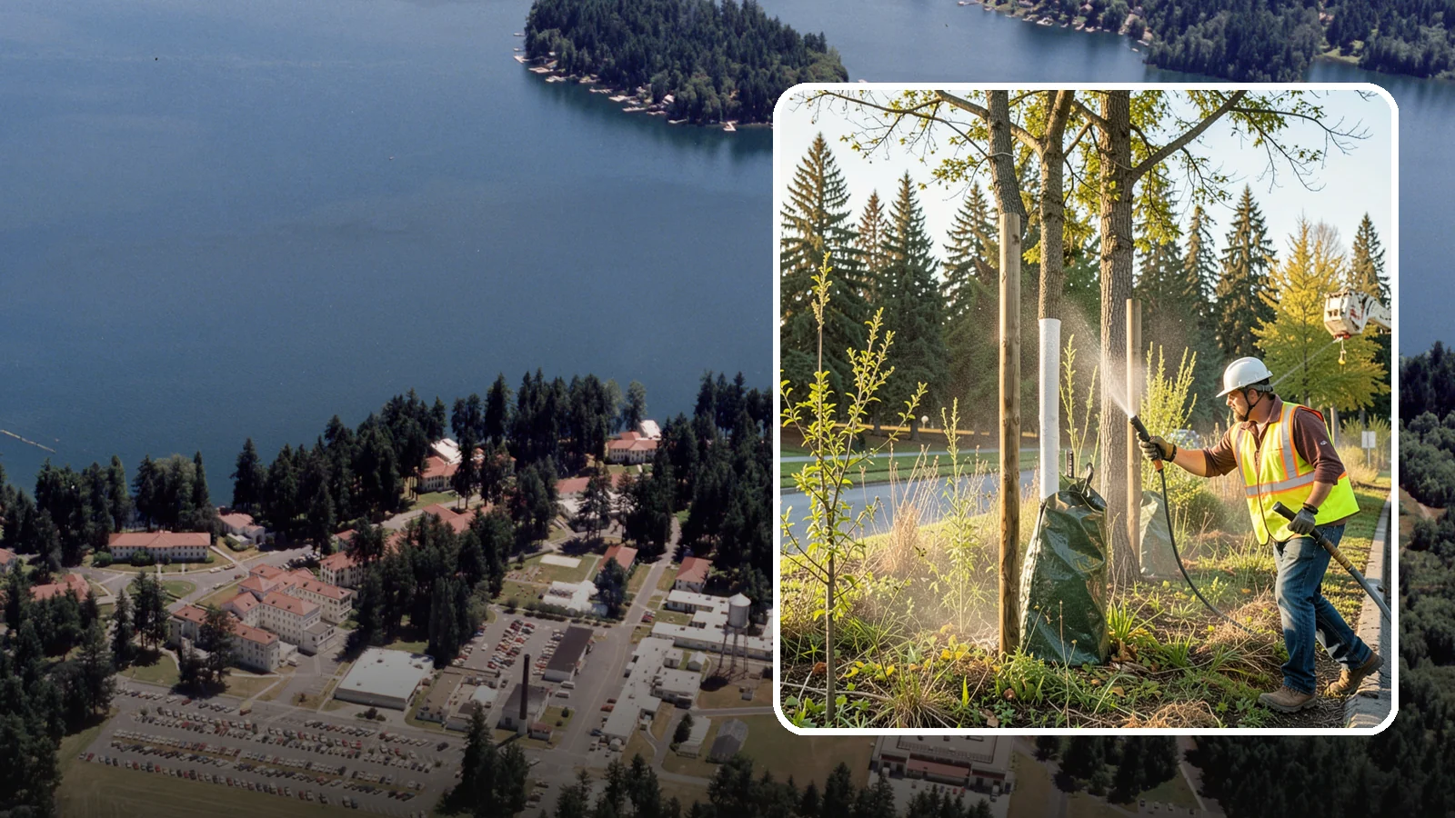 Tree Watering in Lakewood, Pierce County, WA - Scheduled establishment watering of young public trees through their critical first seasons to protect your planting investment.