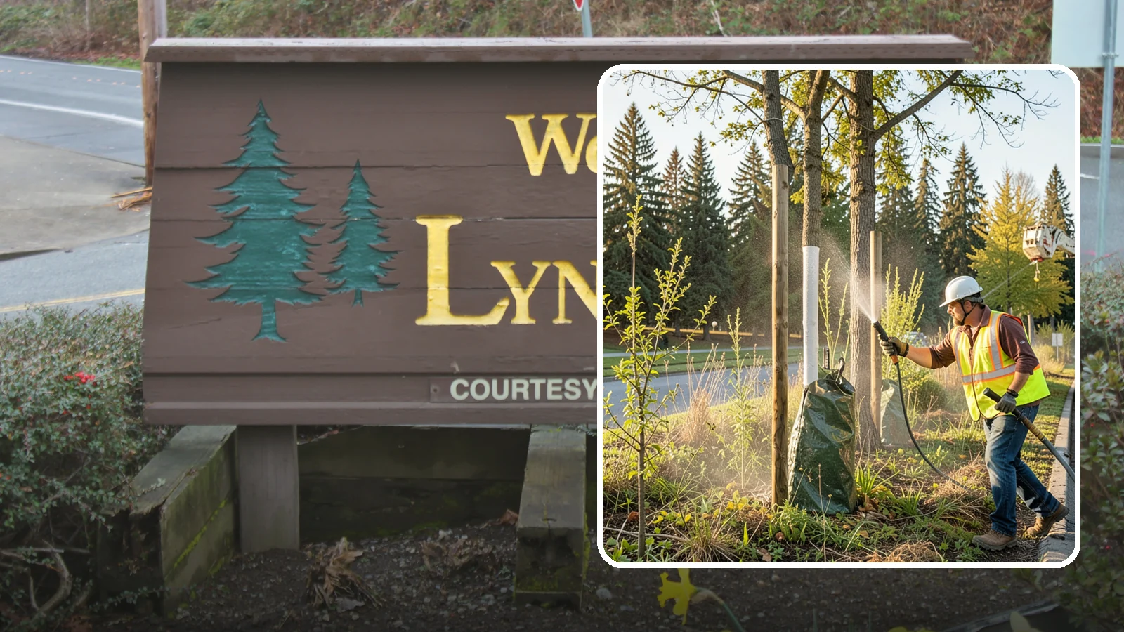 Tree Watering in Lynnwood, Snohomish County, WA - Scheduled establishment watering of young public trees through their critical first seasons to protect your planting investment.