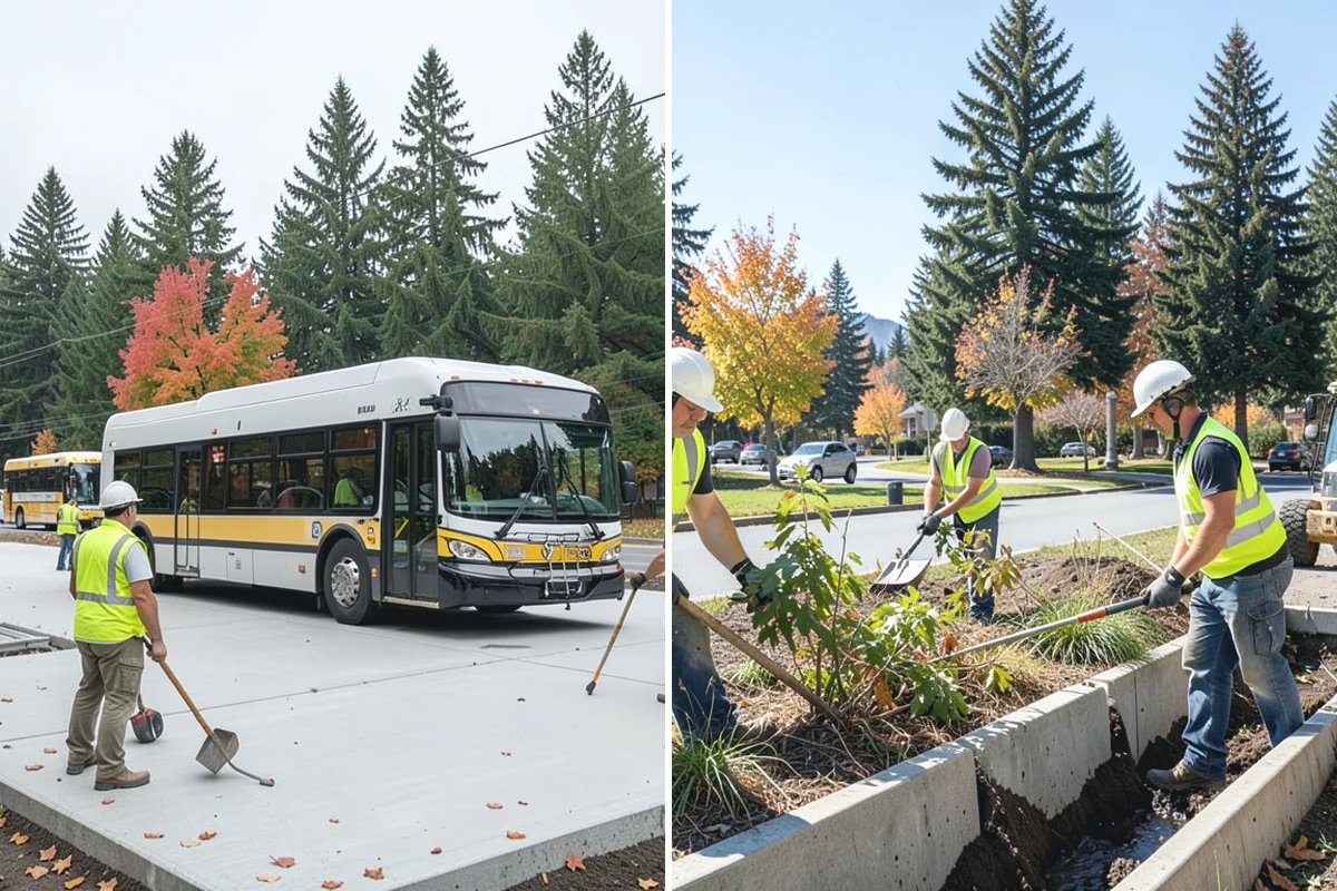 Tree Watering in Medina, King County, WA - Route and frequency plan for the young-tree population