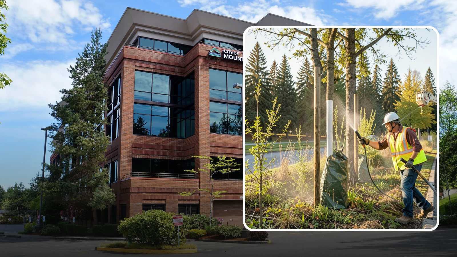 Tree Watering in Mountlake Terrace, Snohomish County, WA - Scheduled establishment watering of young public trees through their critical first seasons to protect your planting investment.