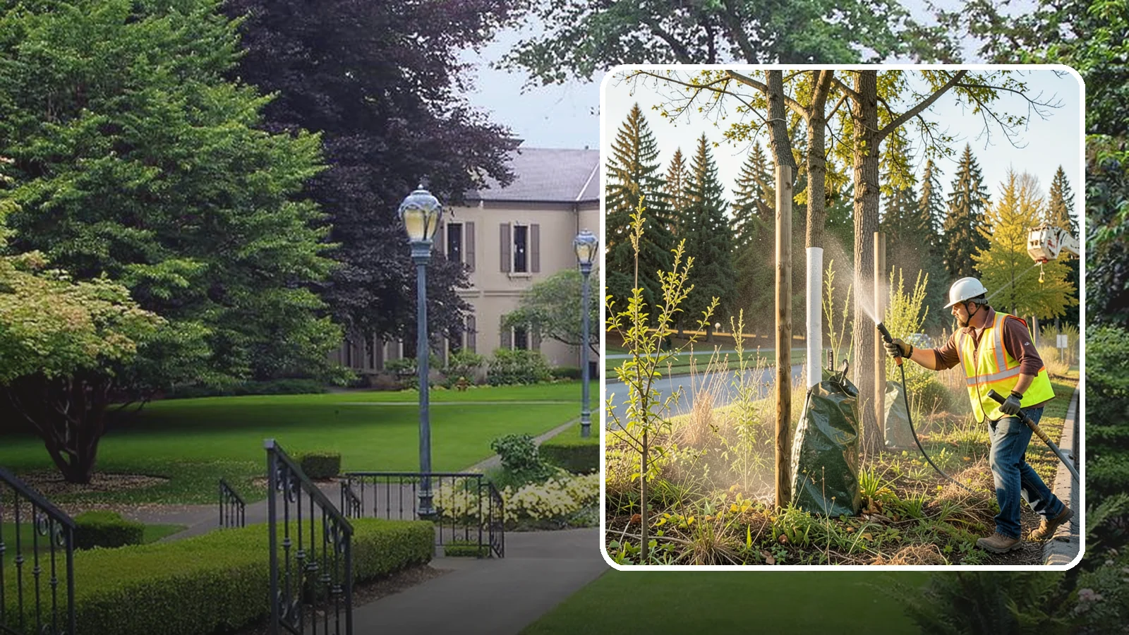 Tree Watering in Woodinville, King County, WA - Scheduled establishment watering of young public trees through their critical first seasons to protect your planting investment.