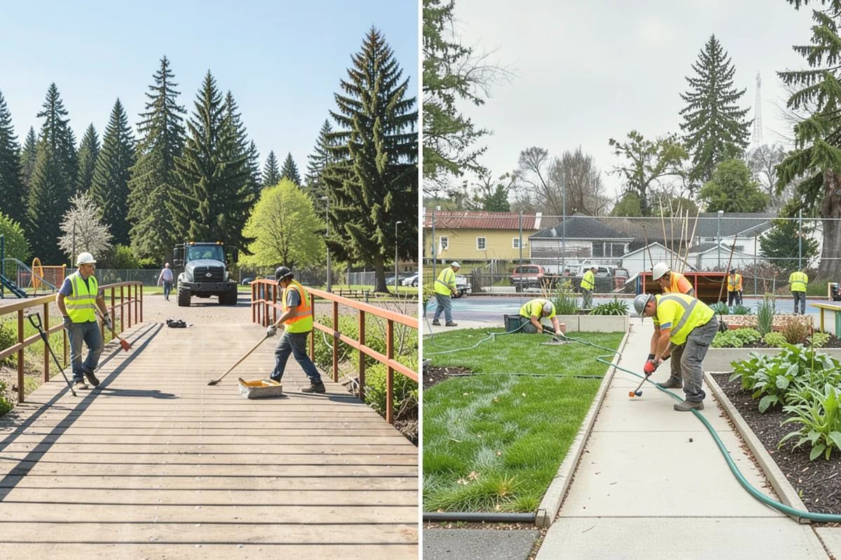 Trip Hazard Removal in Fife, Pierce County, WA - Survey walkways and measure vertical displacements against ADA limits