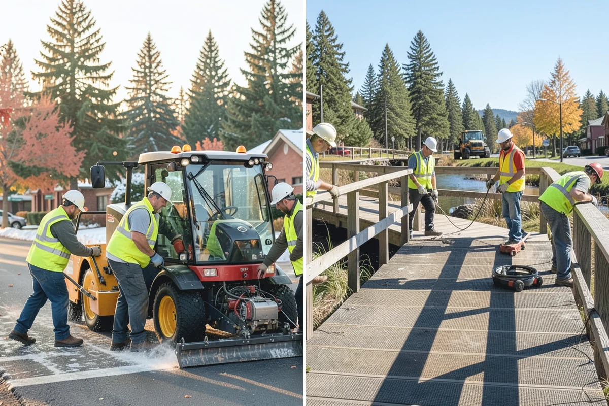 Trip Hazard Removal in Hamilton, Skagit County, WA - Survey walkways and measure vertical displacements against ADA limits